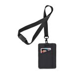 Rally Recycled ID Pouch Lanyard - Black - 3