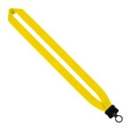 1" Cotton Lanyard with Plastic Clamshell & O-Ring - 1