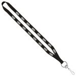 1/2" Polyester Lanyard with Sewn Metal Swivel Snap Hook