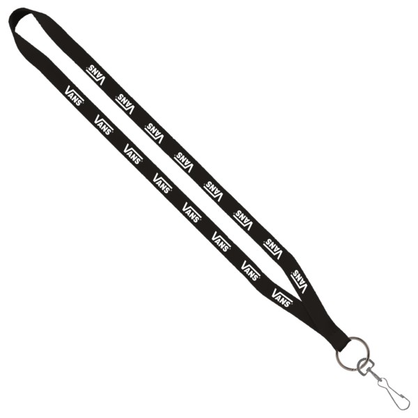 12-Polyester-Lanyard-with-Sewn-Metal-Swivel-Snap-Hook-LP12SM-MB1ST 1/2" Polyester Lanyard with Sewn Metal Swivel Snap Hook