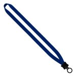 1/2" Smooth Nylon Lanyard with Plastic Clamshell & O-Ring - 4