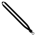1/2" Smooth Nylon Lanyard with Plastic Clamshell & O-Ring - 6