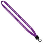 1/2" Smooth Nylon Lanyard with Plastic Clamshell & O-Ring - 9