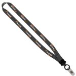 3/4" Dye-Sublimated Stretchy Elastic Lanyard with Plastic Clamshell and Plastic O-Ring - 9