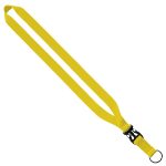 3/4" Multi-Color Polyester Lanyard with Slide Buckle Release & Split-Ring - 1