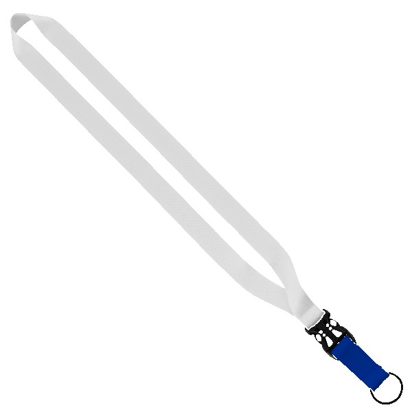 3/4" Multi-Color Polyester Lanyard with Slide Buckle Release & Split-Ring - 3