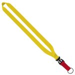 3/4" Multi-Color Polyester Lanyard with Slide Buckle Release & Split-Ring - 4