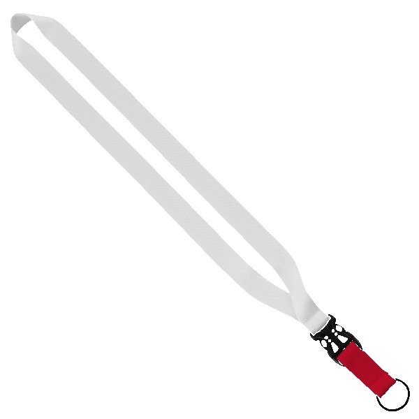 3/4" Multi-Color Polyester Lanyard with Slide Buckle Release & Split-Ring - 7