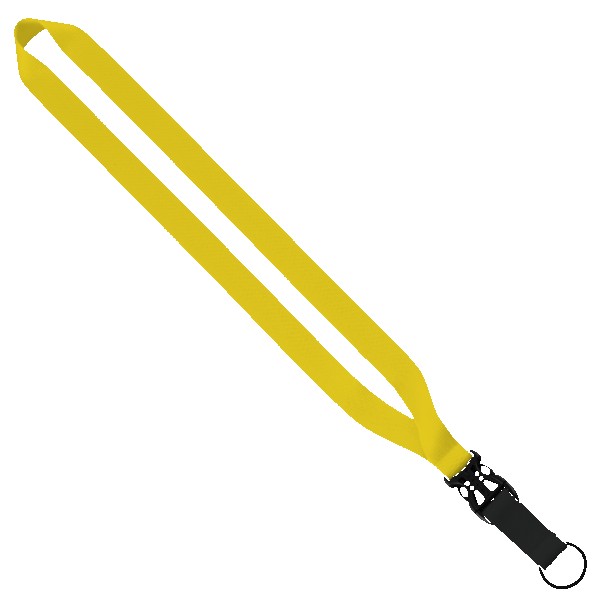 3/4" Multi-Color Polyester Lanyard with Slide Buckle Release & Split-Ring - 8