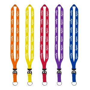 3/4" Polyester Lanyard with Slide Buckle Release & Split-Ring