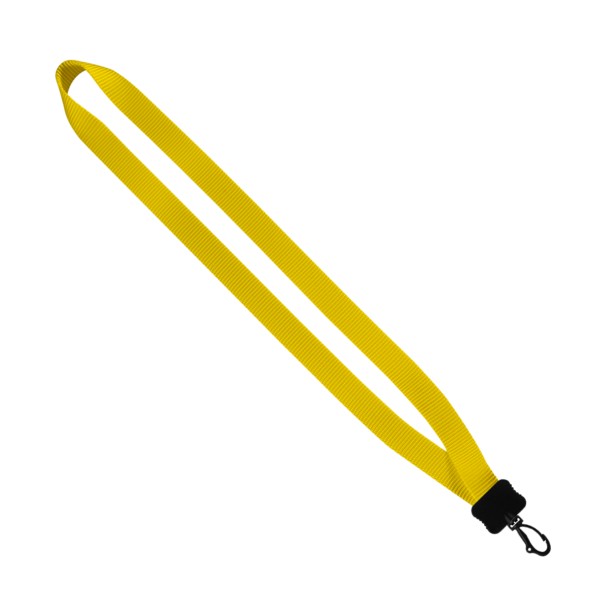 3/4" Smooth Nylon Lanyard with Plastic Clamshell & Swivel Snap Hook - 1