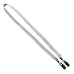 5/8" Double-Ended Polyester Shoelace Lanyard with Metal Crimp and Metal Bulldog Clip - 3
