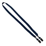 5/8" Double-Ended Polyester Shoelace Lanyard with Metal Crimp and Metal Bulldog Clip - 4