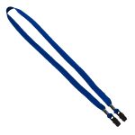 5/8" Double-Ended Polyester Shoelace Lanyard with Metal Crimp and Metal Bulldog Clip - 6
