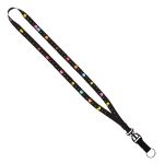 5/8" Tubular Lanyard with Plastic Slide-Buckle Release & Split-Ring - 2