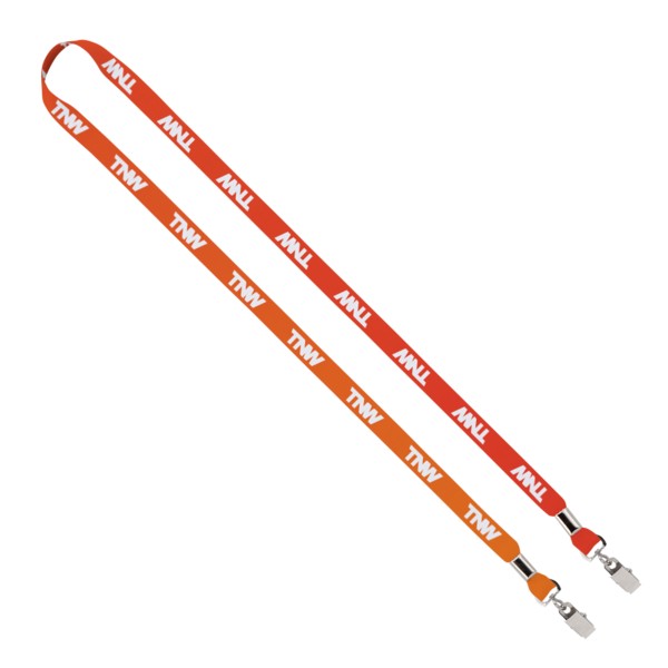 IMPORT Rush 1/2" Dye-Sublimated 2-Ended Lanyard with Dual Silver Crimps & Split-Rings - 5