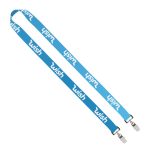 IMPORT Rush 3/4" Dye-Sublimated Double-Ended Lanyard with Dual Sewn Silver Metal Split-Ring - 5