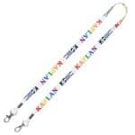 "ROMEO" 5/8" Dual Attachment Soft & Smooth Sublimation Lanyard - 1