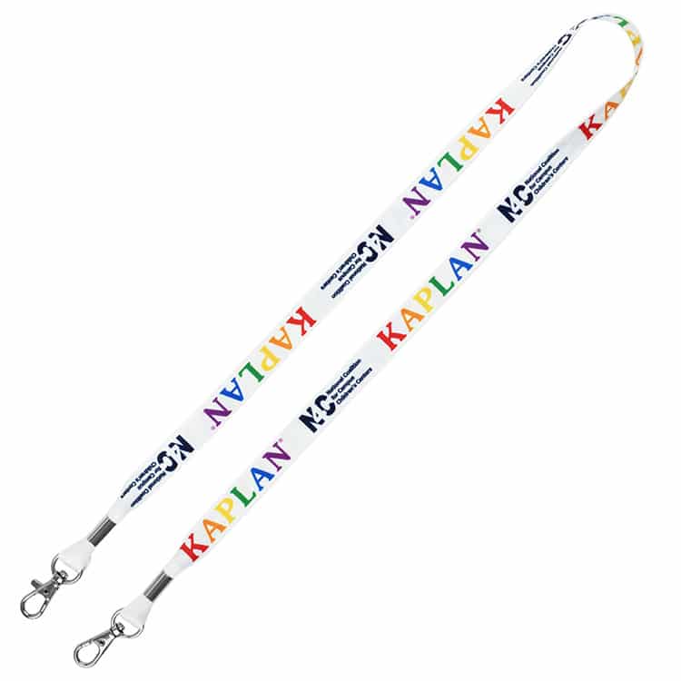 "ROMEO" 5/8" Dual Attachment Soft & Smooth Sublimation Lanyard - 1