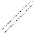 "ROMEO" 5/8" Dual Attachment Soft & Smooth Sublimation Lanyard