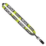 1" Dye Sublimated Lanyard with Metal Crimp & Metal Bulldog Clip - 2