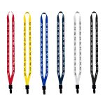 1/2" Polyester Lanyard with Non-Swivel Plastic Hook