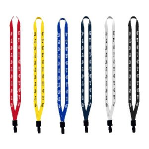 1/2" Polyester Lanyard with Non-Swivel Plastic Hook