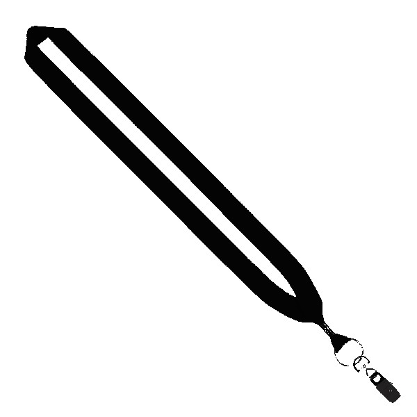 1" Cotton Lanyard with Metal Crimp & Metal Bulldog Clip - 5