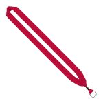1" Cotton Lanyard with Metal Crimp & Metal Split-Ring - 1
