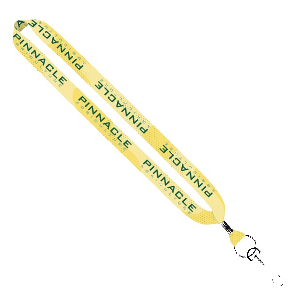 1" Dye Sublimated Lanyard with Metal Crimp & Metal Swivel Snap Hook - 2
