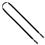 1/2" Cotton Double Bulldog Clip Lanyard