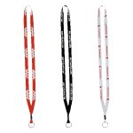 1/2" Dye-Sublimated Lanyard with Metal Crimp & Metal Split-Ring