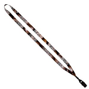1/2" Dye-Sublimated Lanyard with Metal Crimp and Bulldog Clip