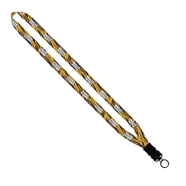 12-Dye-Sublimated-Lanyard-with-Plastic-Snap-Buckle-Release-and-Plastic-O-Ring-LS12X 1/2" Dye-Sublimated Lanyard with Plastic Snap-Buckle Release and Plastic O-Ring
