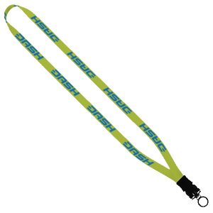 1/2" Dye-Sublimated Stretchy Elastic Lanyard with Plastic Snap-Buckle Release