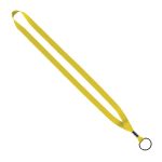 1/2" Polyester Lanyard with Metal Crimp & Split-Ring - 1