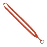 1/2" Polyester Lanyard with Metal Crimp & Split-Ring - 6