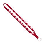 1/2" Polyester Lanyard with Sewn Metal Split-Ring - 8