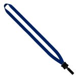 1/2" Smooth Nylon Lanyard with Plastic Clamshell & Bulldog Clip - 4