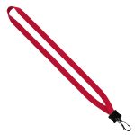 1/2" Smooth Nylon Lanyard with Plastic Clamshell & Swivel Snap Hook - 1