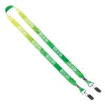 3/4" 2-Ended Dye-Sublimated Lanyard with Metal Crimp and Metal Bulldog Clip - 2