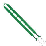 3/4" 2-Ended Polyester Lanyard with Metal Crimp & Metal Swivel Snap Hook - 5
