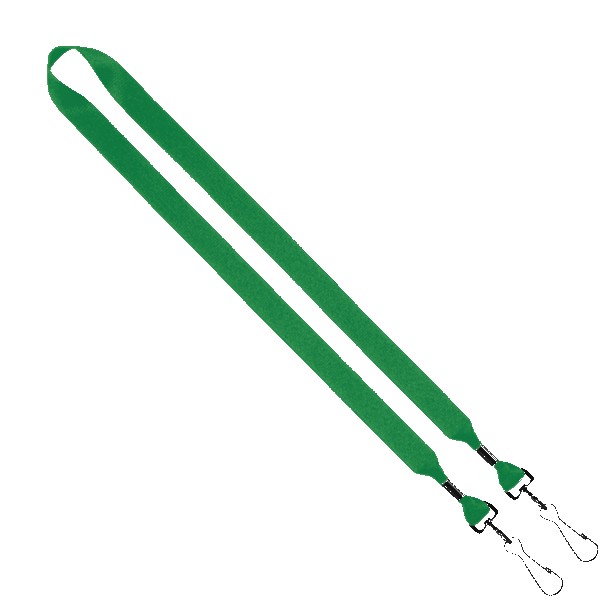 3/4" 2-Ended Polyester Lanyard with Metal Crimp & Metal Swivel Snap Hook - 5