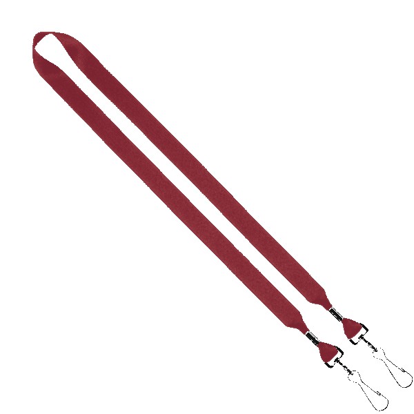 3/4" 2-Ended Polyester Lanyard with Metal Crimp & Metal Swivel Snap Hook - 7
