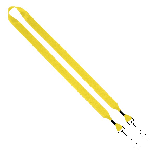 3/4" 2-Ended Polyester Lanyard with Metal Crimp & Metal Swivel Snap Hook - 8