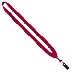 3/4" Cotton Lanyard with Metal Crimp & Bulldog Clip - 3