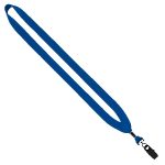 3/4" Cotton Lanyard with Metal Crimp & Bulldog Clip - 5