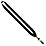 3/4" Cotton Lanyard with Metal Crimp & Bulldog Clip - 6
