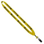 3/4" Cotton Lanyard with Metal Crimp & Bulldog Clip - 7