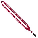3/4" Cotton Lanyard with Metal Crimp & Bulldog Clip - 9